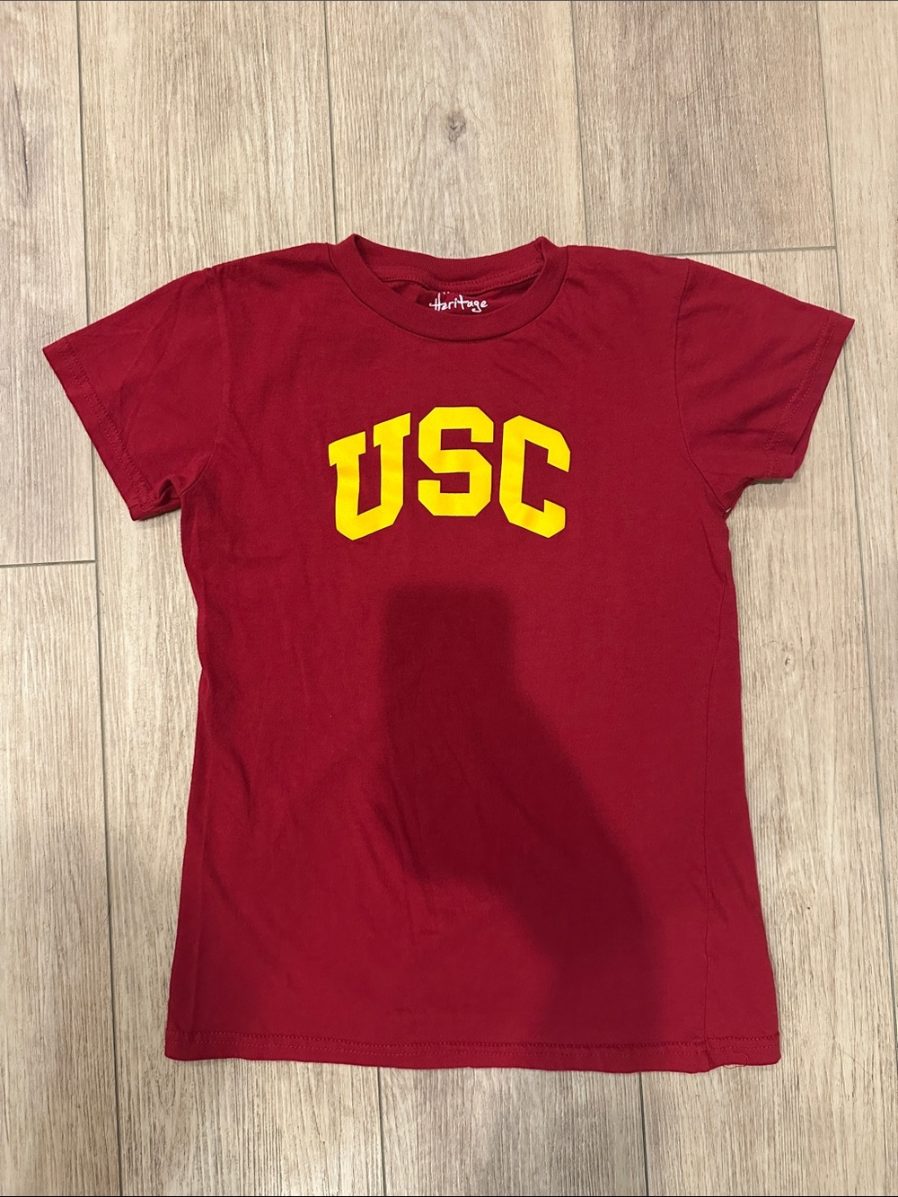 Heritage Bold Red Tee with White Script Logo